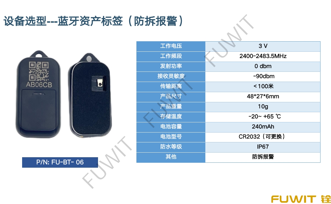 蓝牙防拆报警资产标签